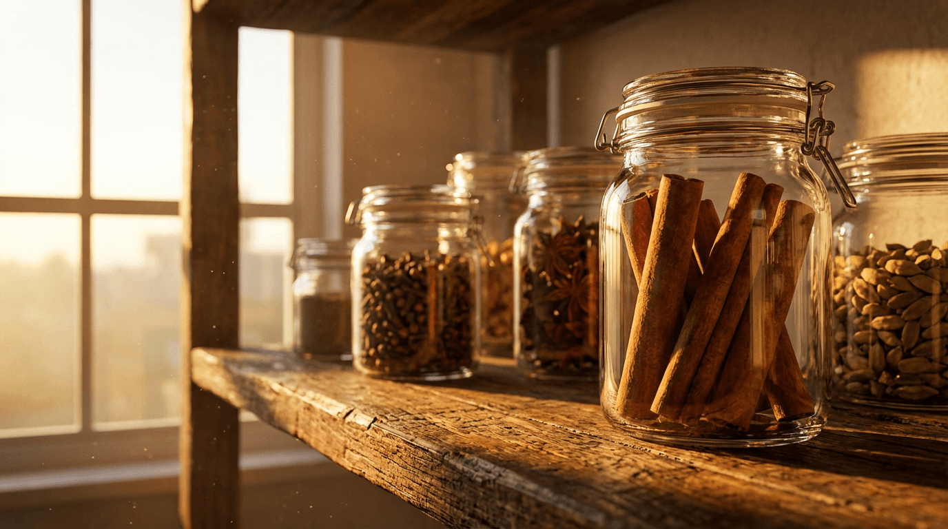 Specialty spices and tea selection